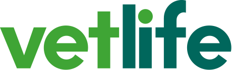 Vetlife logo in two-tone green text